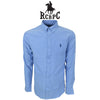 RCBPC Men Long Sleeve Shirt Business Wear Blue PMLSA60044