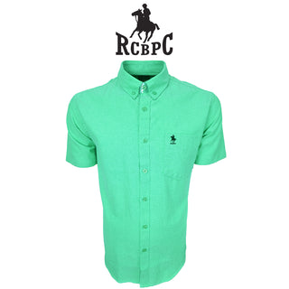 RCBPC Men Short Sleeve Shirt  Business Wear Spring Green PMSSA60033